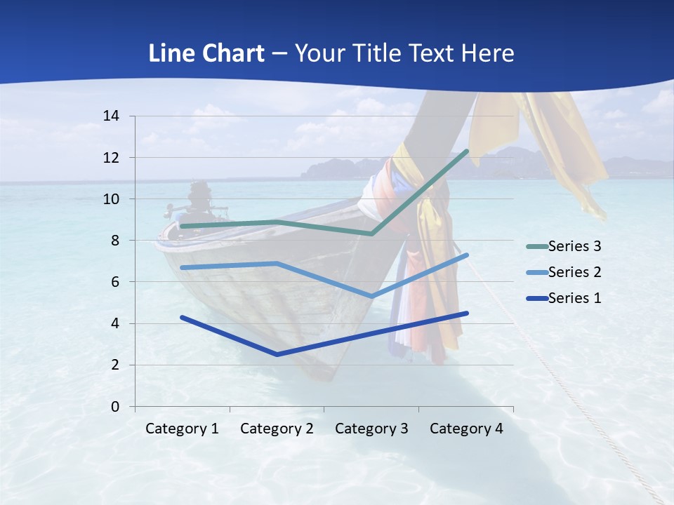 A Boat In The Water With A Blue Sky In The Background PowerPoint Template