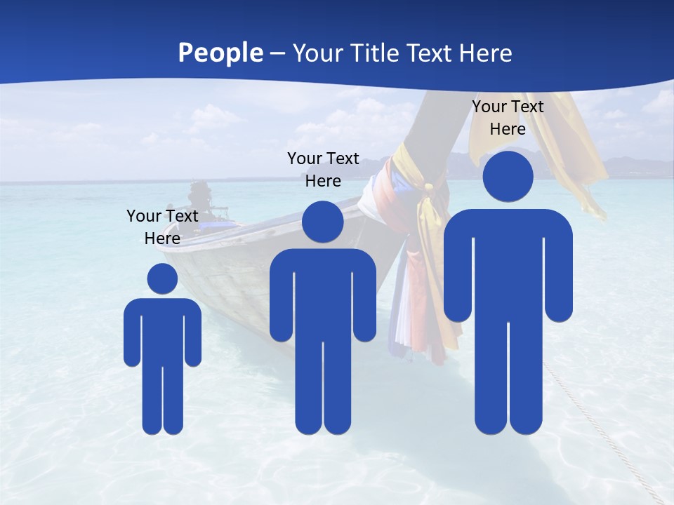 A Boat In The Water With A Blue Sky In The Background PowerPoint Template