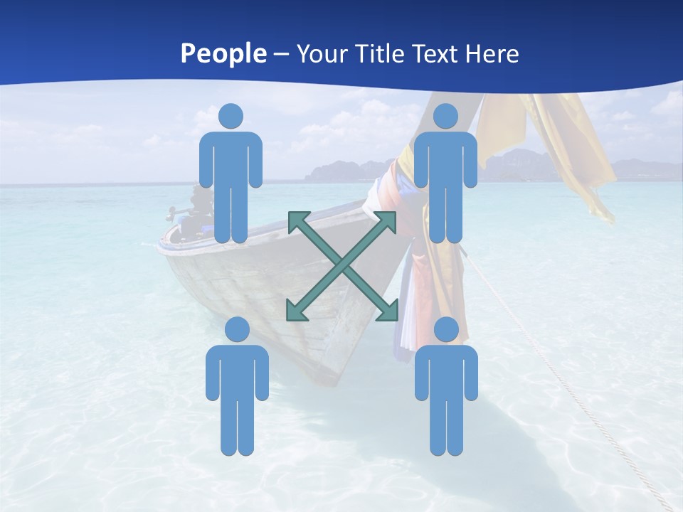 A Boat In The Water With A Blue Sky In The Background PowerPoint Template