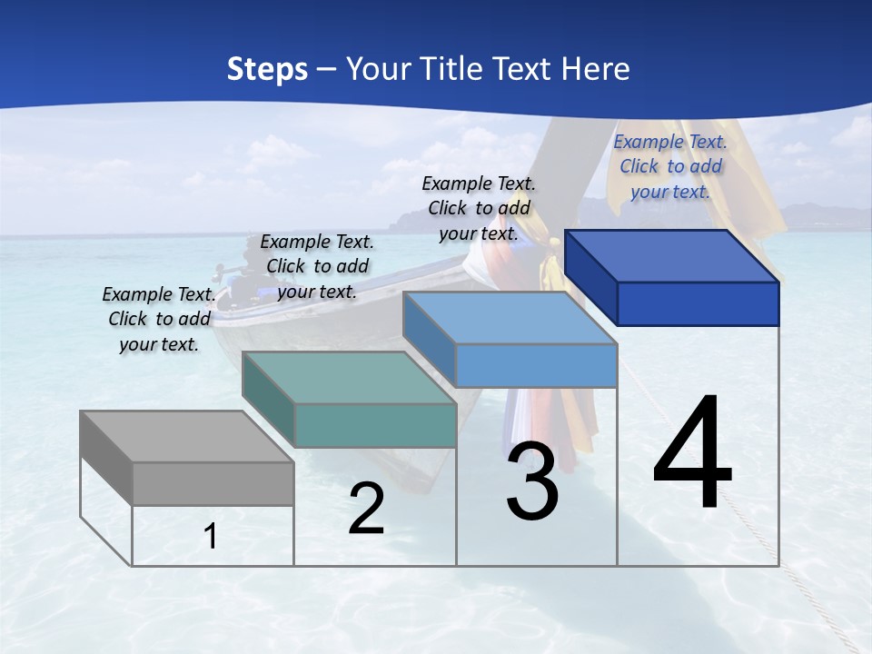 A Boat In The Water With A Blue Sky In The Background PowerPoint Template