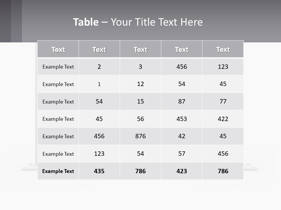 A White Stage With A Gray Banner On It PowerPoint Template