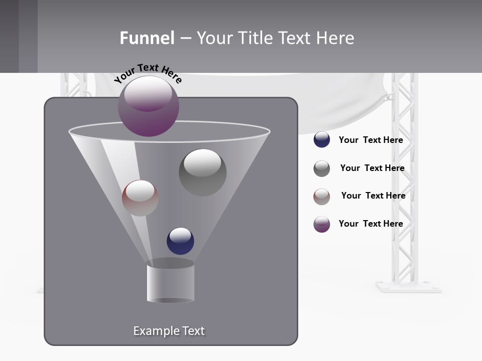 A White Stage With A Gray Banner On It PowerPoint Template