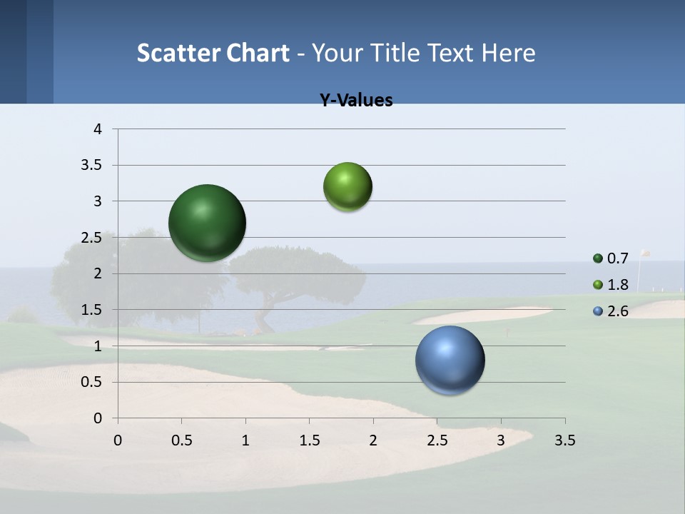 A Golf Course With A Tree And Water In The Background PowerPoint Template