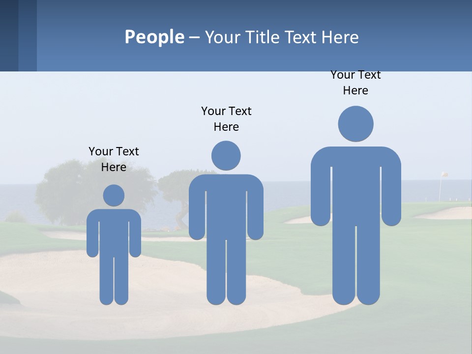 A Golf Course With A Tree And Water In The Background PowerPoint Template