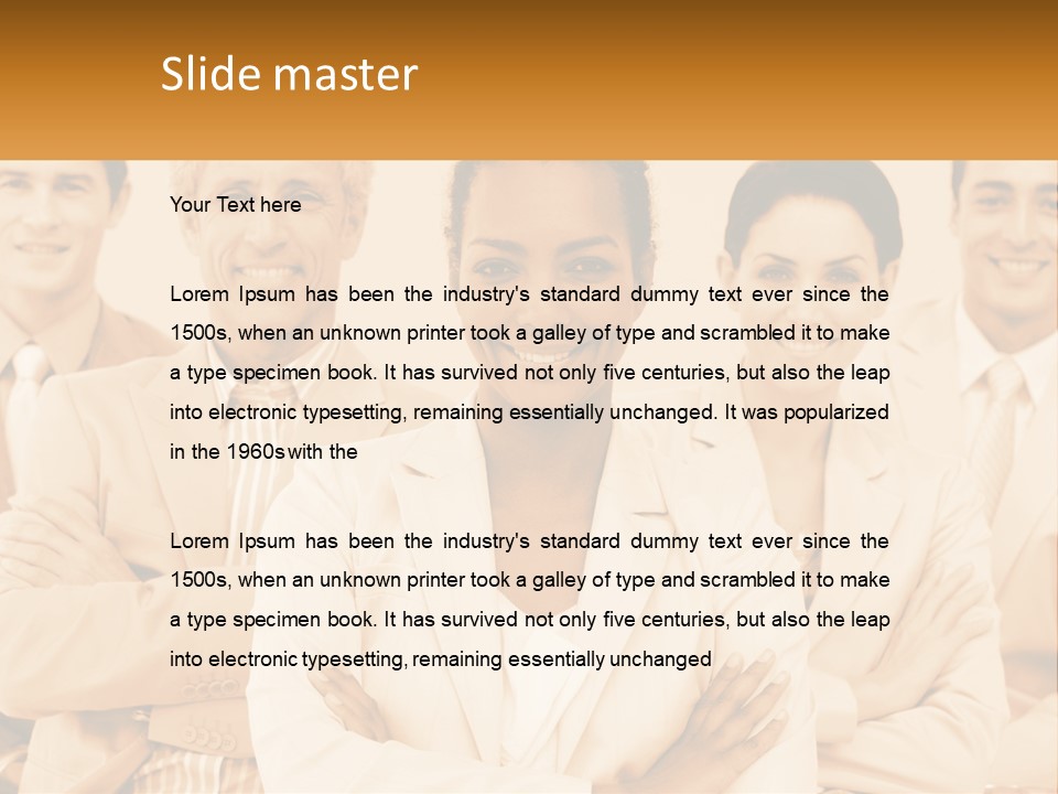 A Group Of People Standing Next To Each Other PowerPoint Template