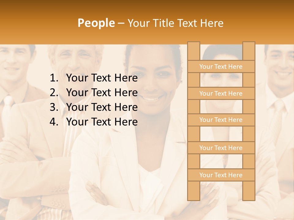 A Group Of People Standing Next To Each Other PowerPoint Template