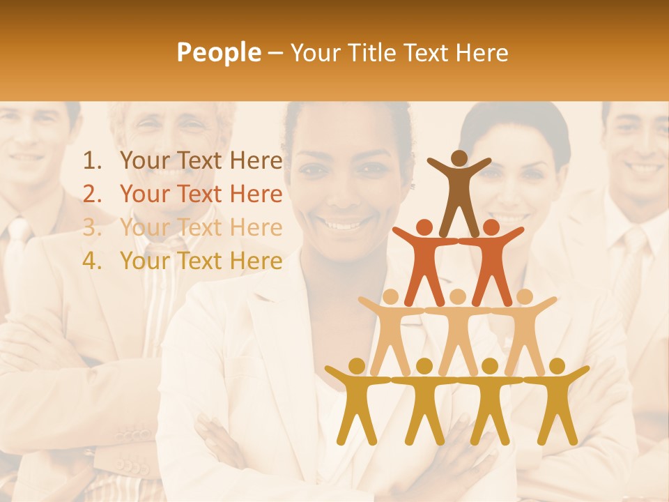 A Group Of People Standing Next To Each Other PowerPoint Template