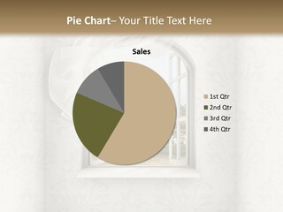 An Open Window With A View Of A Garden PowerPoint Template