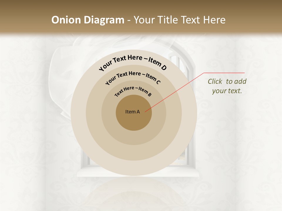 An Open Window With A View Of A Garden PowerPoint Template