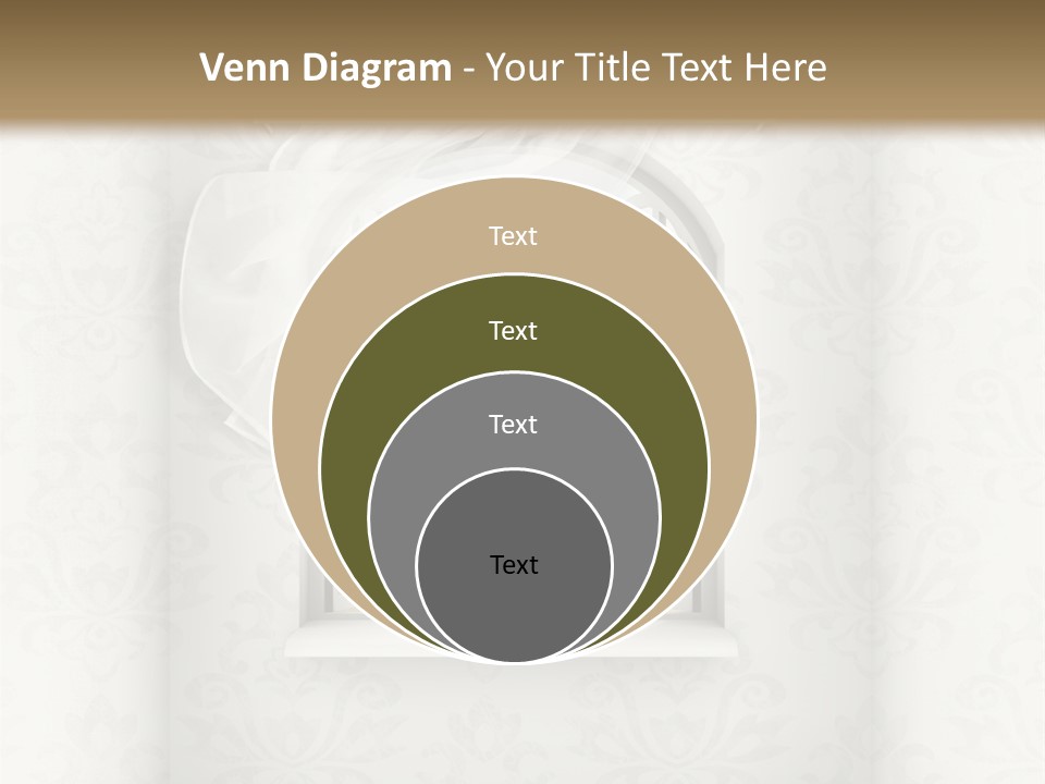 An Open Window With A View Of A Garden PowerPoint Template