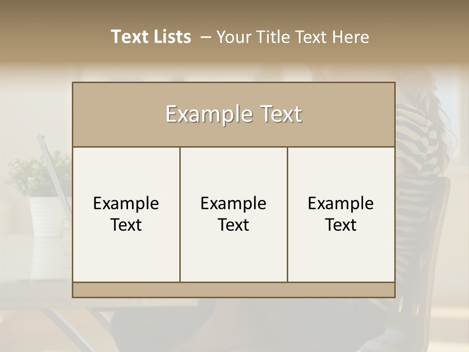 A Woman Sitting On A Chair Using A Laptop Computer PowerPoint Template