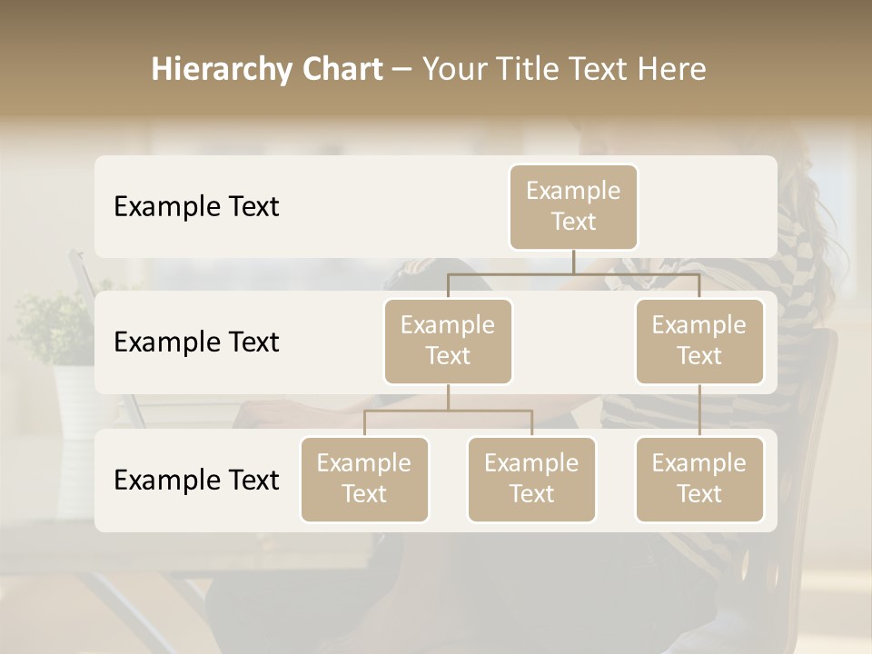 A Woman Sitting On A Chair Using A Laptop Computer PowerPoint Template