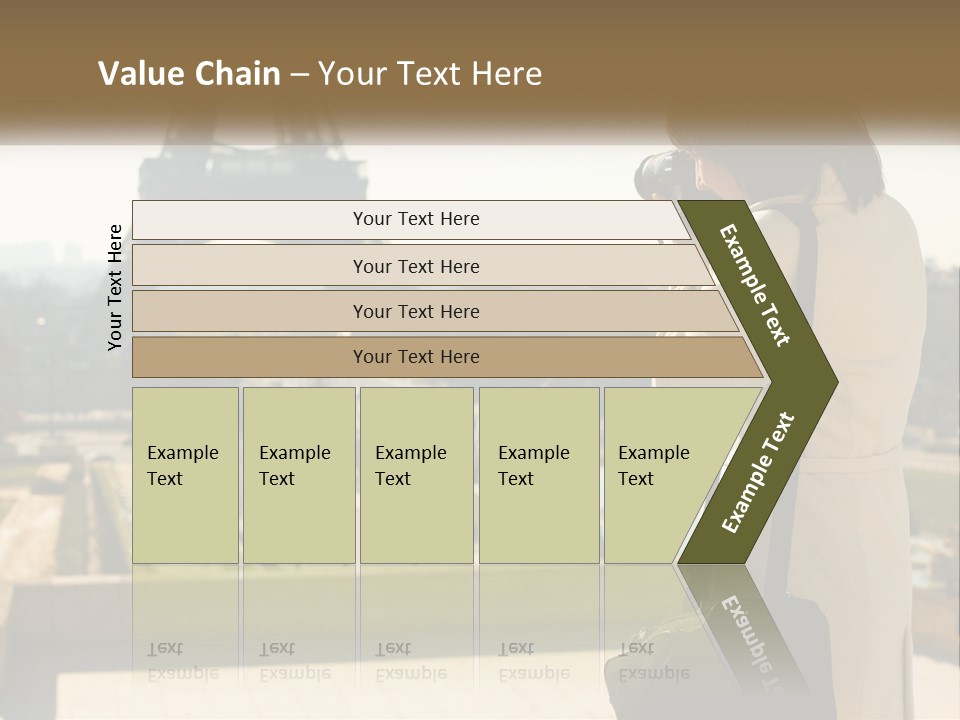 A Woman Taking A Picture Of The Eiffel Tower PowerPoint Template