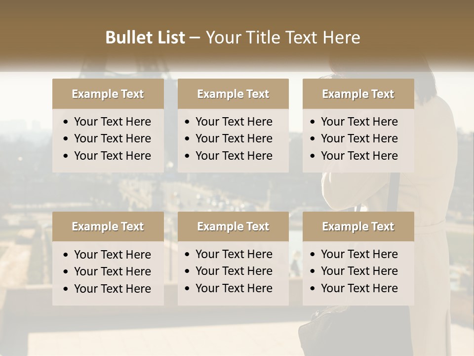 A Woman Taking A Picture Of The Eiffel Tower PowerPoint Template