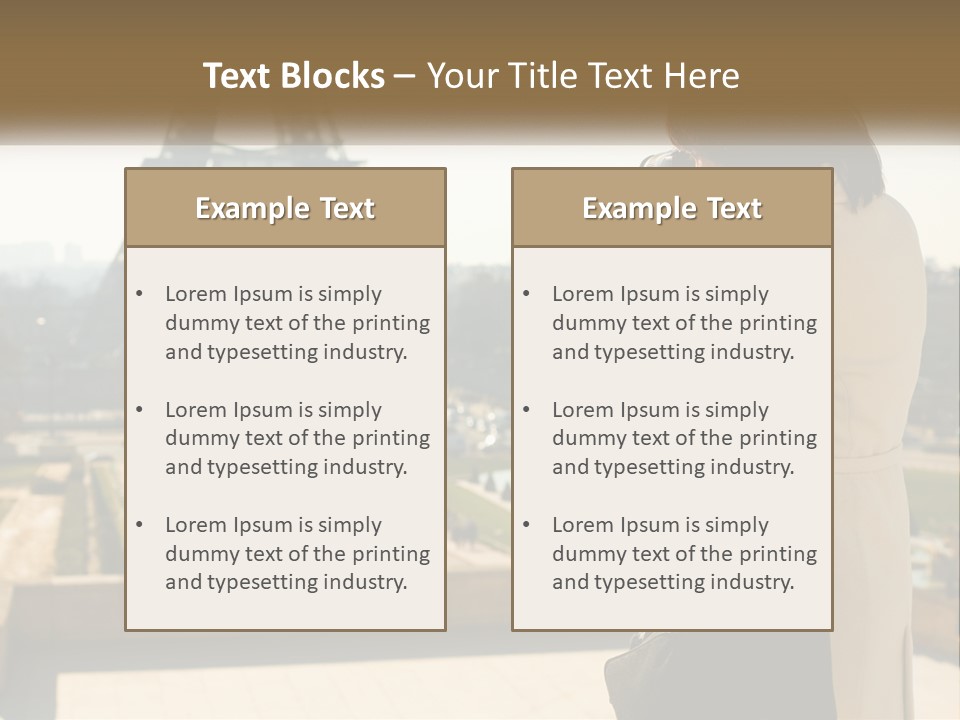 A Woman Taking A Picture Of The Eiffel Tower PowerPoint Template