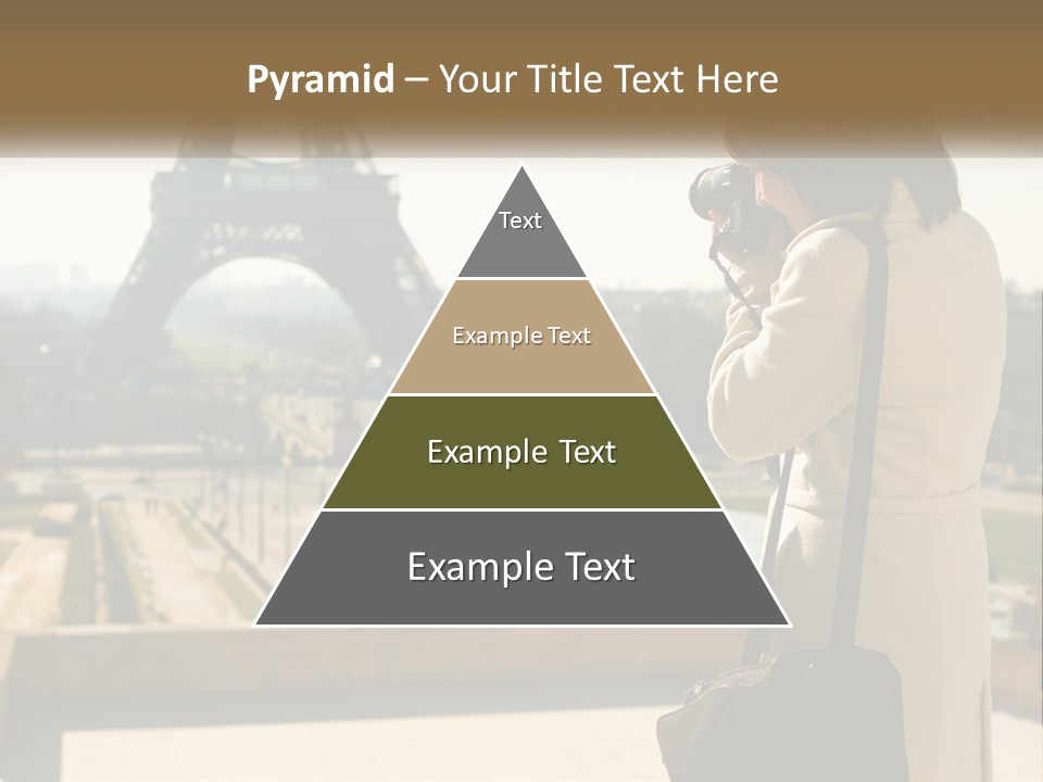 A Woman Taking A Picture Of The Eiffel Tower PowerPoint Template