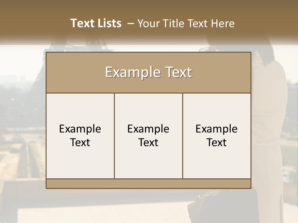 A Woman Taking A Picture Of The Eiffel Tower PowerPoint Template