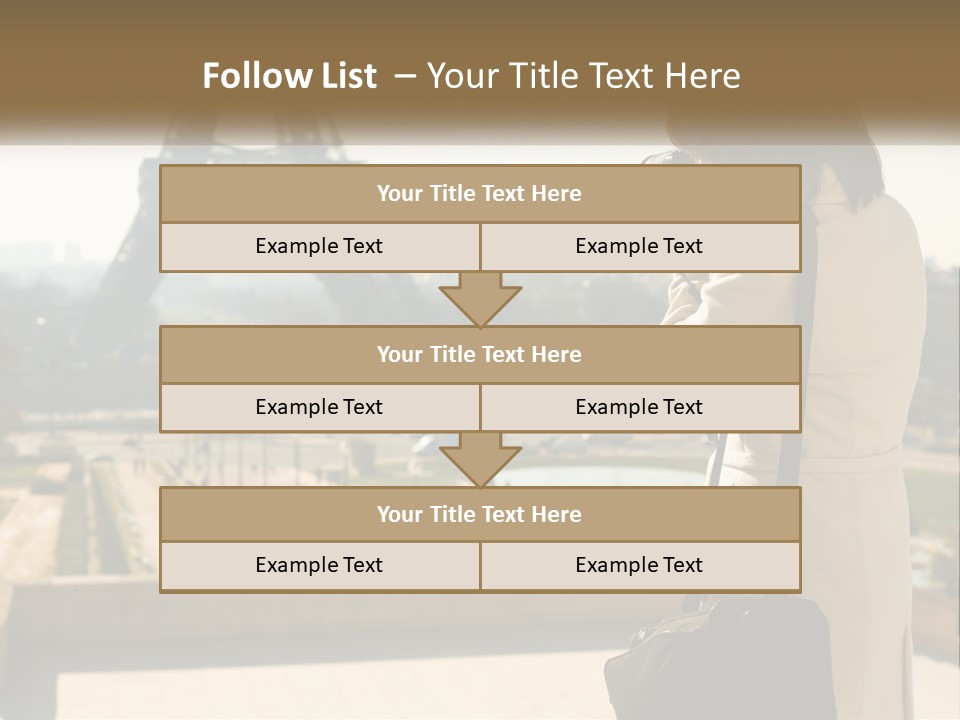 A Woman Taking A Picture Of The Eiffel Tower PowerPoint Template