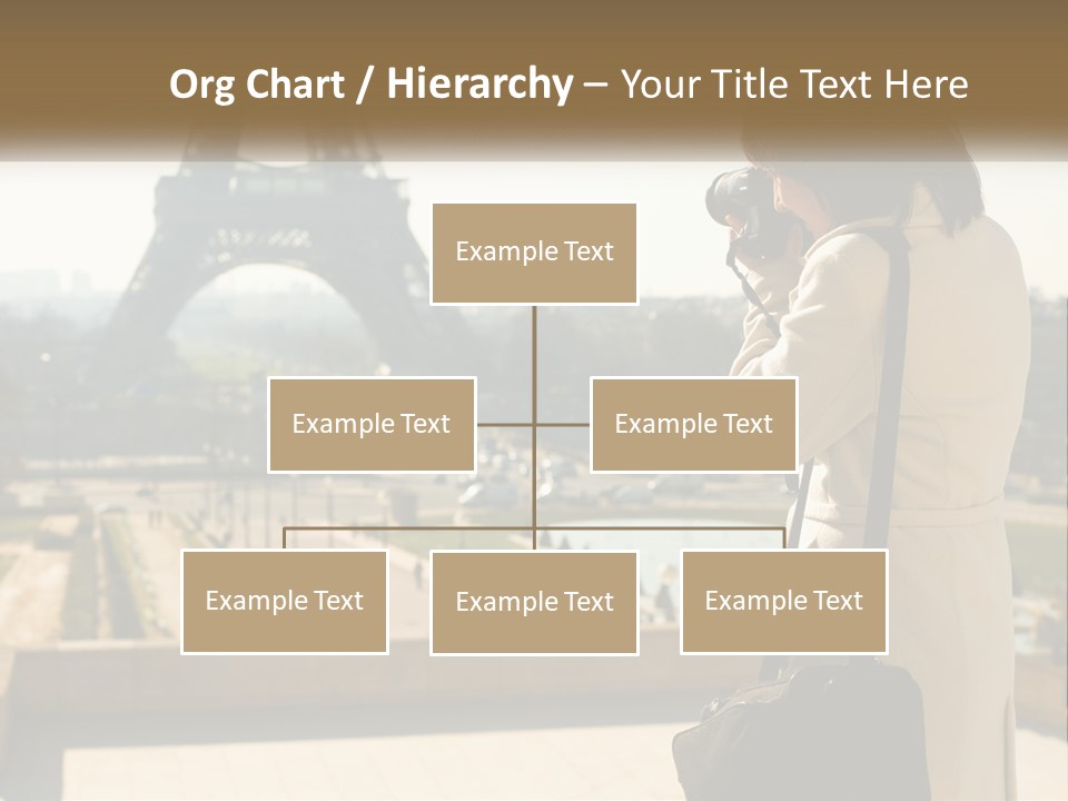 A Woman Taking A Picture Of The Eiffel Tower PowerPoint Template
