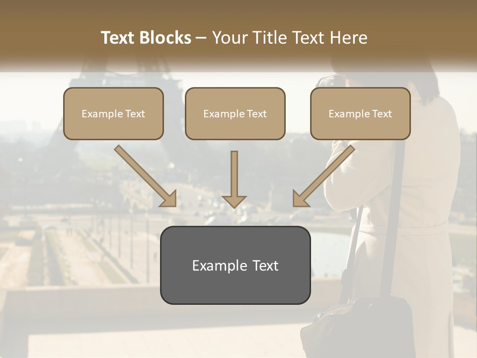 A Woman Taking A Picture Of The Eiffel Tower PowerPoint Template
