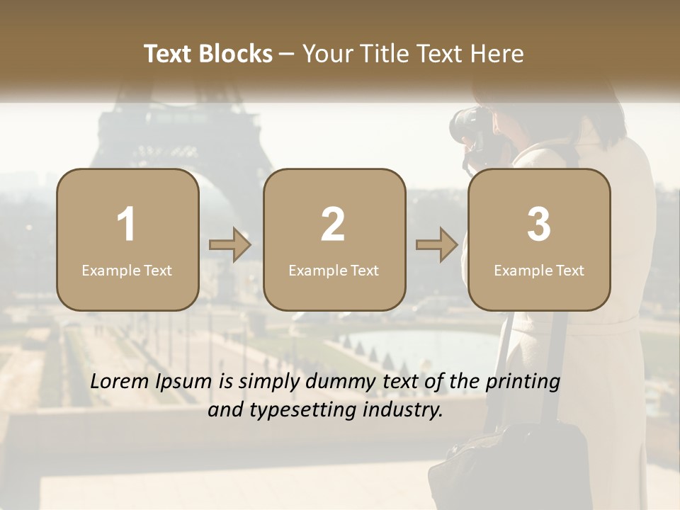 A Woman Taking A Picture Of The Eiffel Tower PowerPoint Template