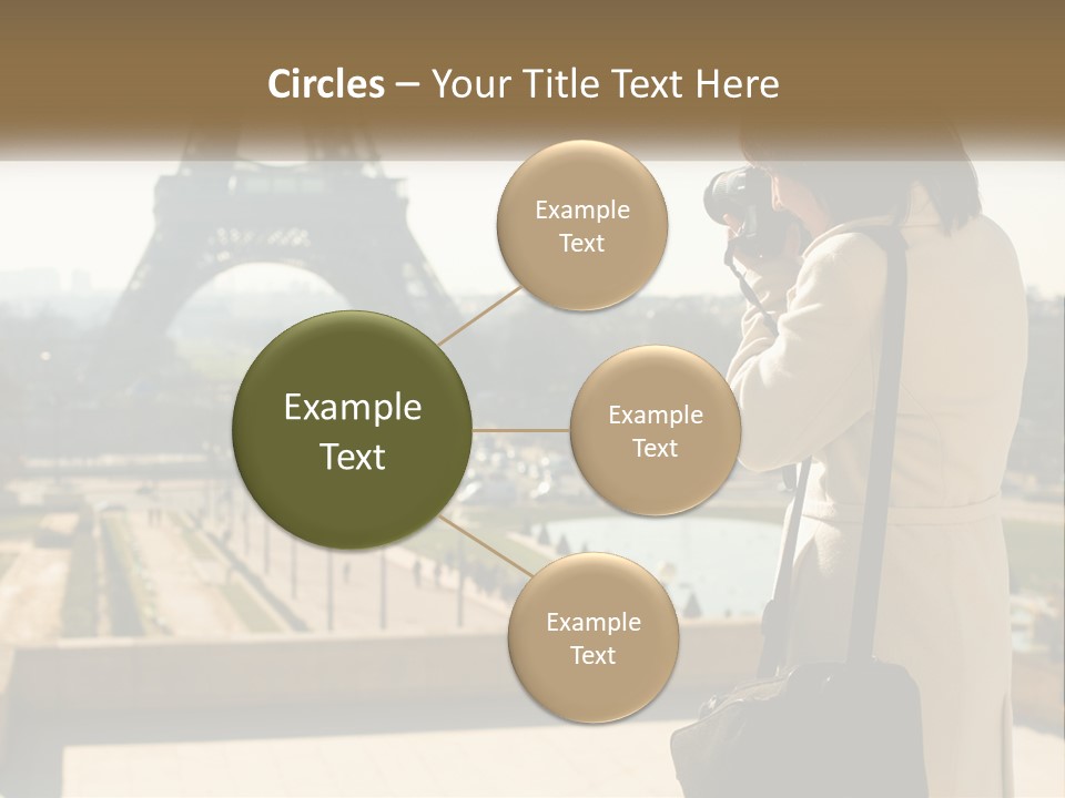 A Woman Taking A Picture Of The Eiffel Tower PowerPoint Template