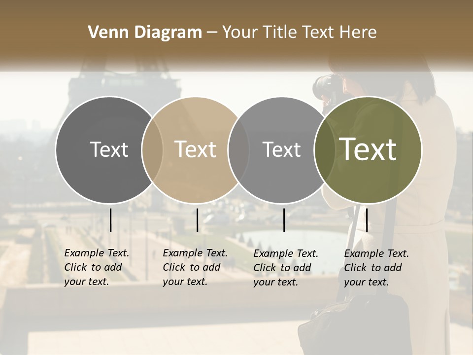 A Woman Taking A Picture Of The Eiffel Tower PowerPoint Template