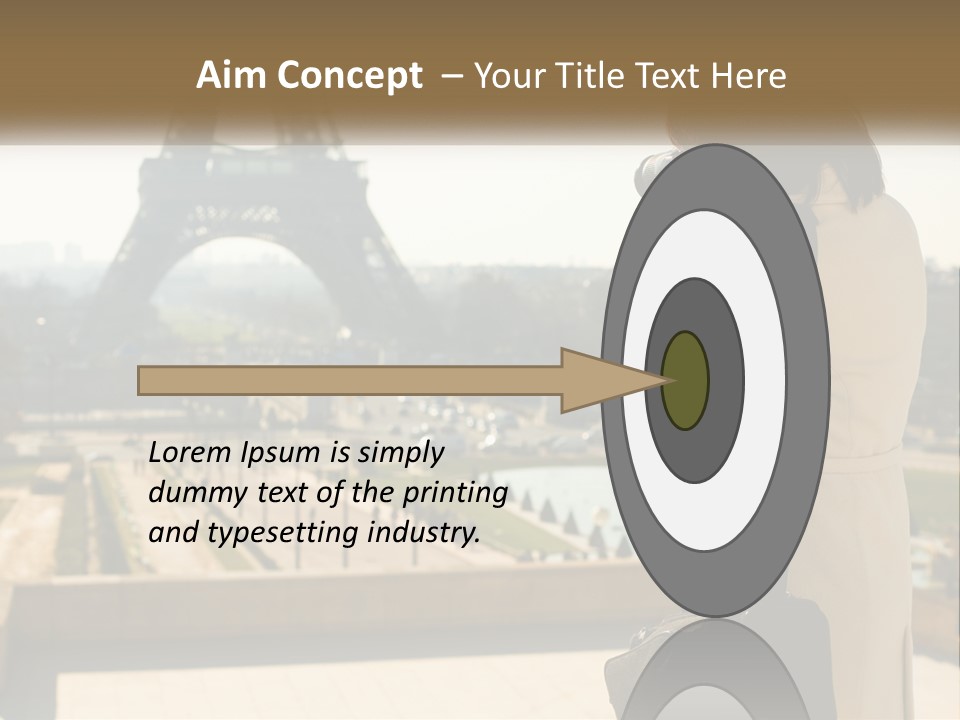 A Woman Taking A Picture Of The Eiffel Tower PowerPoint Template