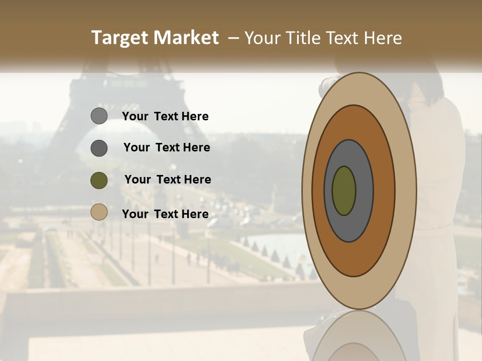 A Woman Taking A Picture Of The Eiffel Tower PowerPoint Template