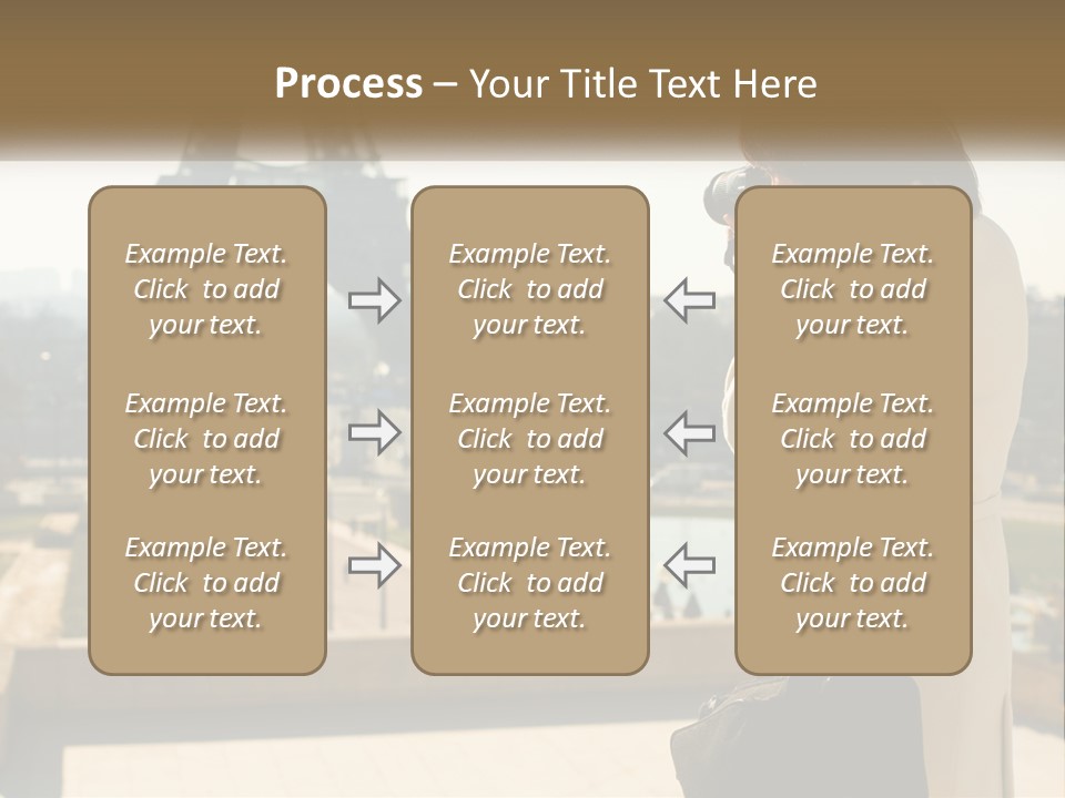 A Woman Taking A Picture Of The Eiffel Tower PowerPoint Template