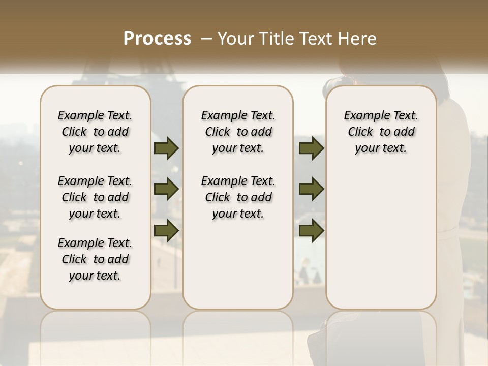 A Woman Taking A Picture Of The Eiffel Tower PowerPoint Template