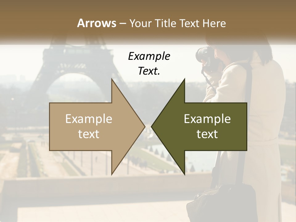 A Woman Taking A Picture Of The Eiffel Tower PowerPoint Template