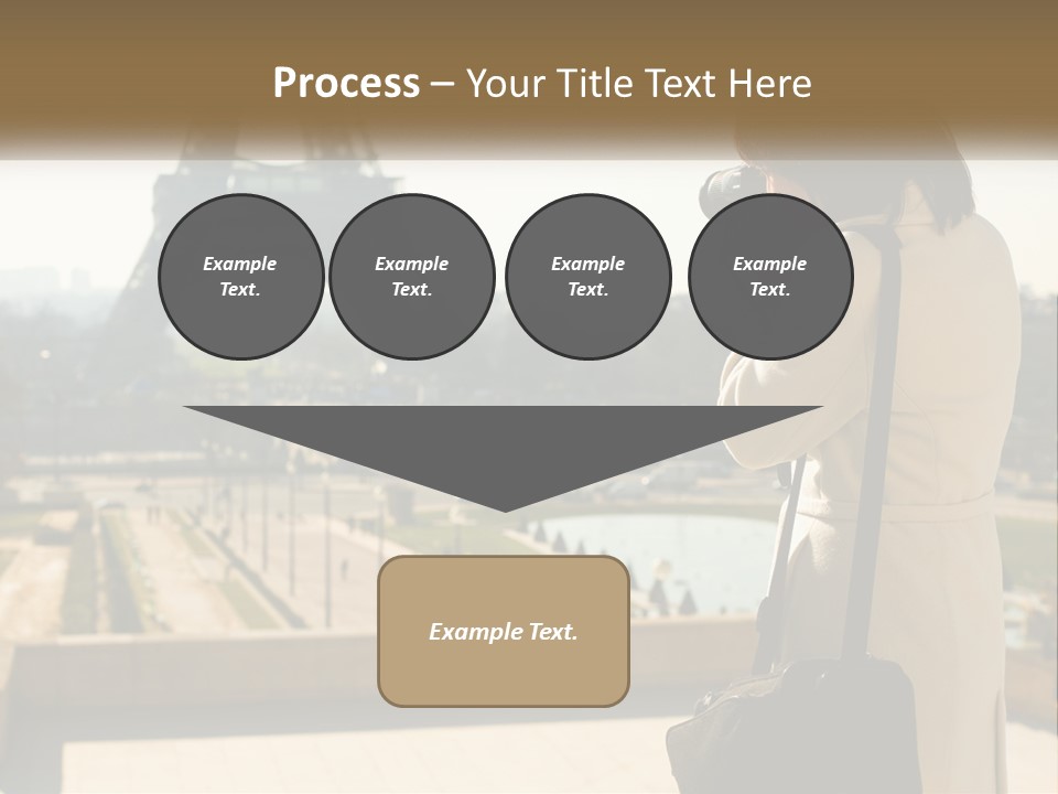 A Woman Taking A Picture Of The Eiffel Tower PowerPoint Template