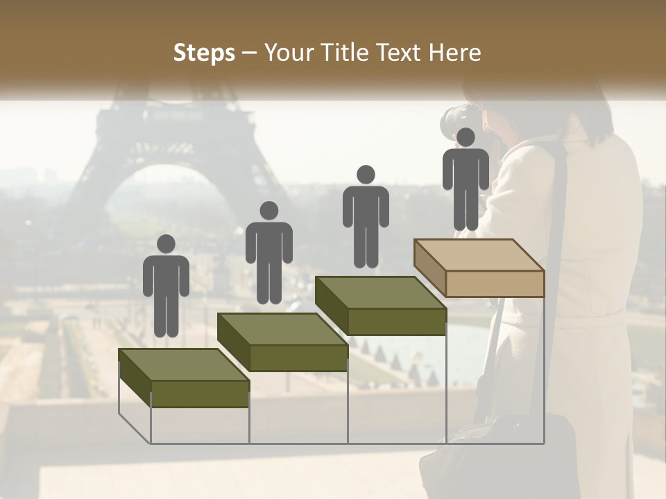 A Woman Taking A Picture Of The Eiffel Tower PowerPoint Template