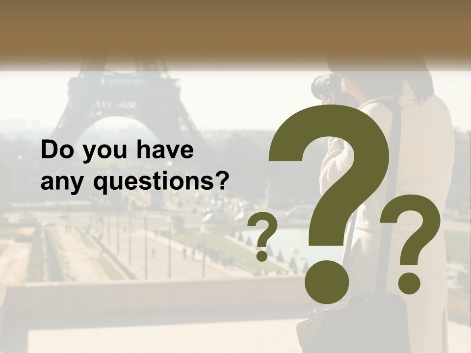 A Woman Taking A Picture Of The Eiffel Tower PowerPoint Template