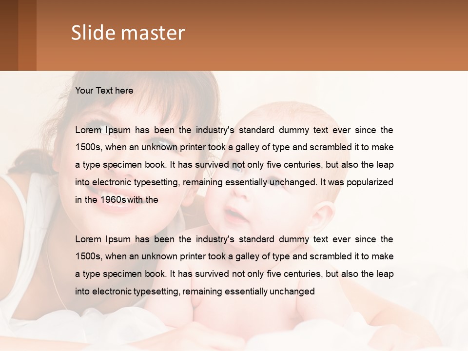 A Woman Holding A Baby In Her Arms PowerPoint Template