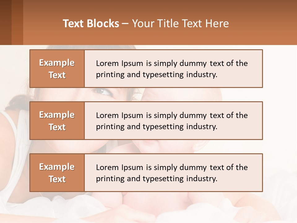 A Woman Holding A Baby In Her Arms PowerPoint Template