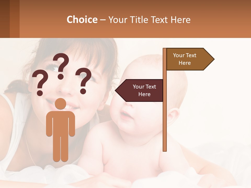 A Woman Holding A Baby In Her Arms PowerPoint Template