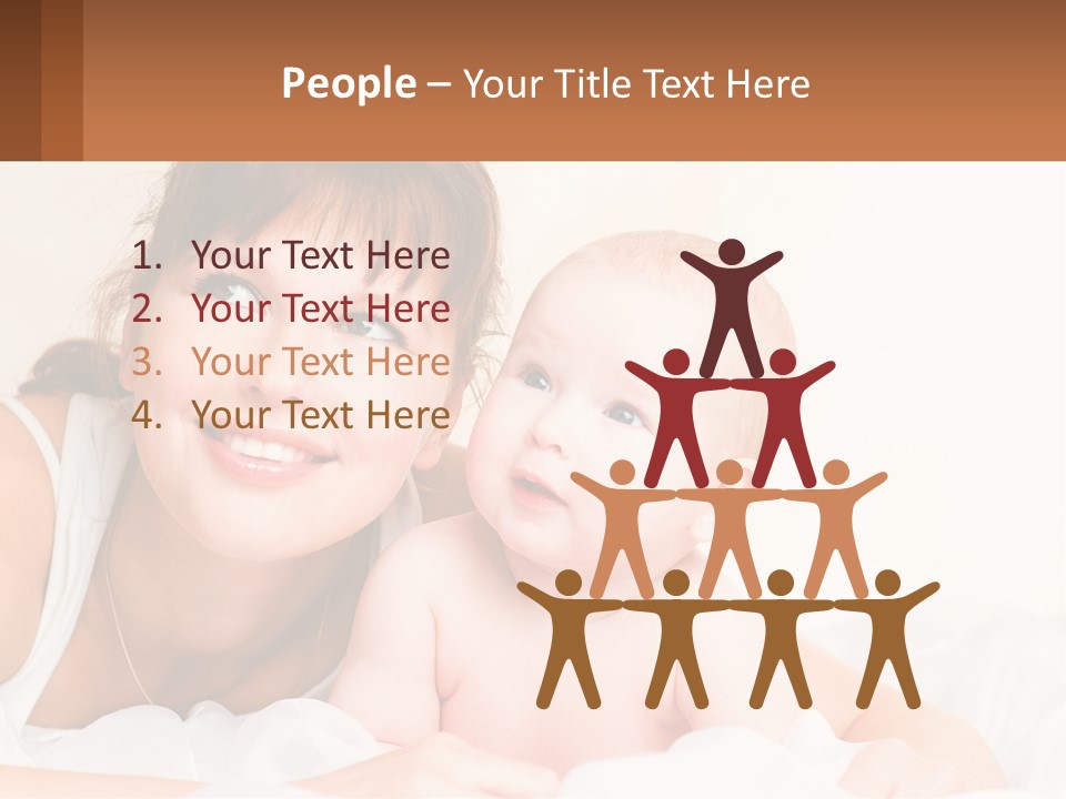 A Woman Holding A Baby In Her Arms PowerPoint Template