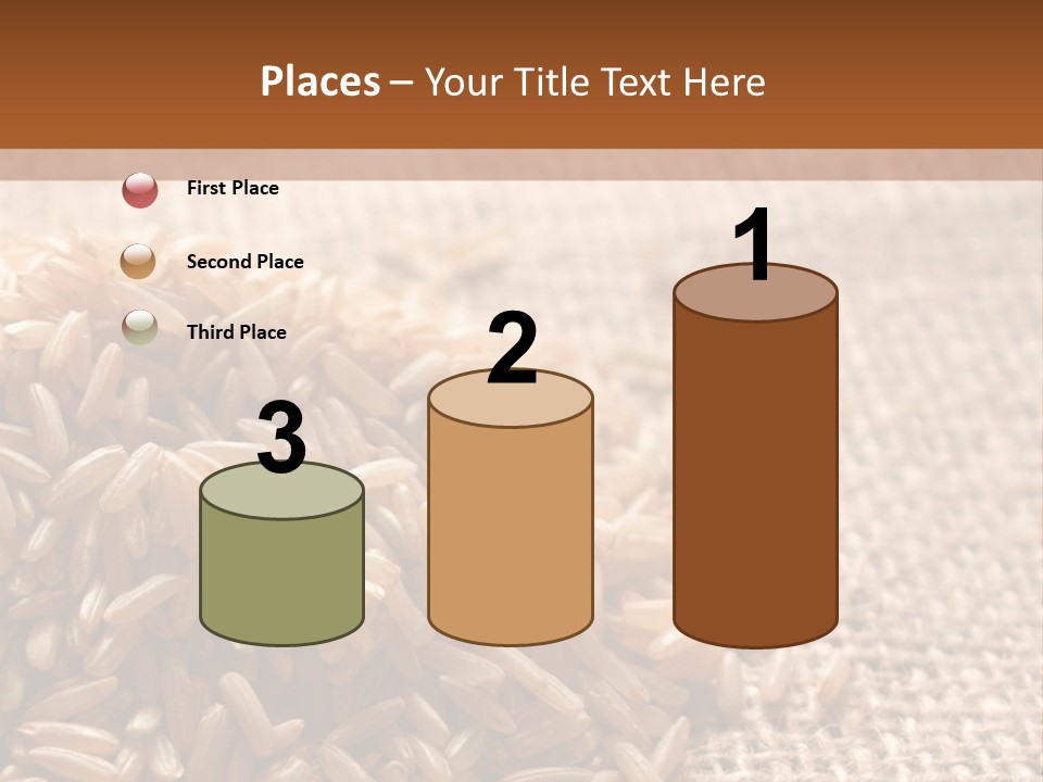 A Pile Of Brown Rice On Top Of A Table PowerPoint Template
