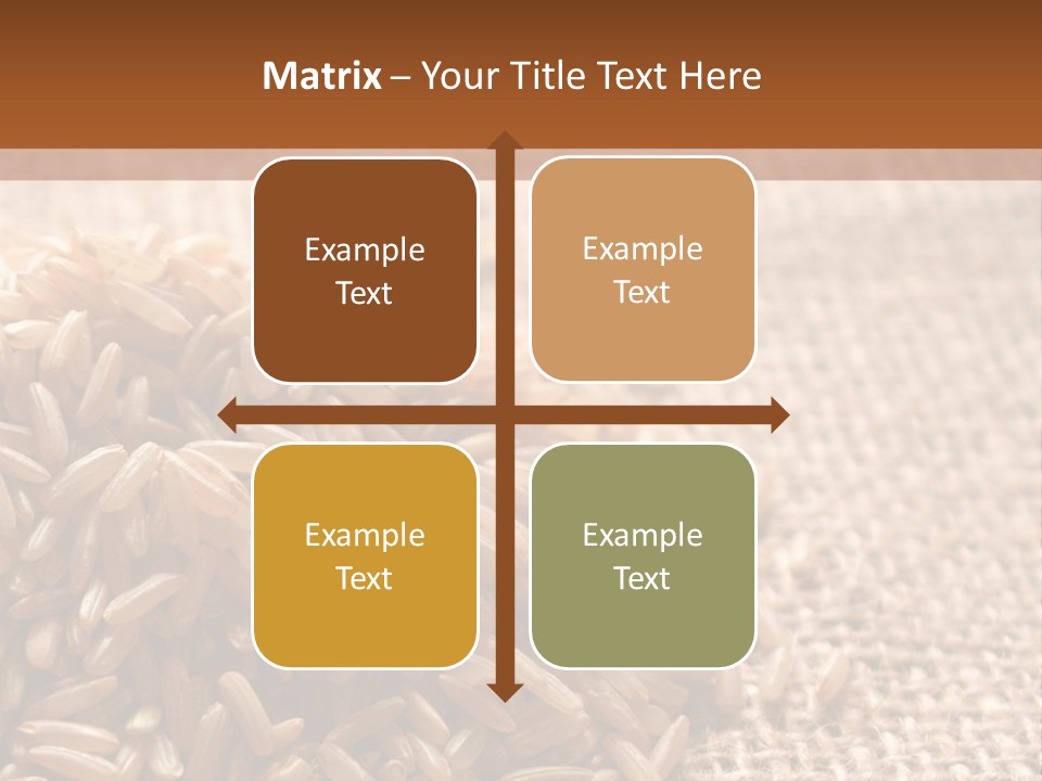A Pile Of Brown Rice On Top Of A Table PowerPoint Template