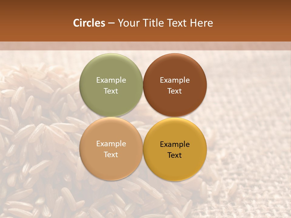 A Pile Of Brown Rice On Top Of A Table PowerPoint Template