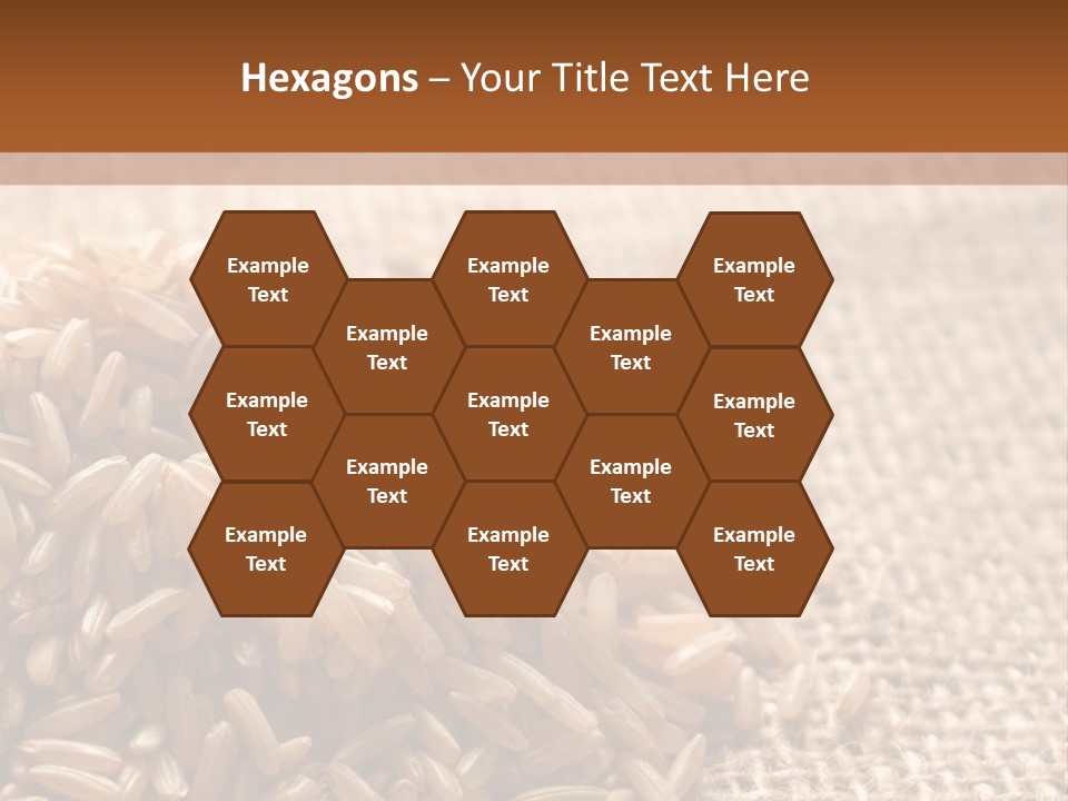 A Pile Of Brown Rice On Top Of A Table PowerPoint Template
