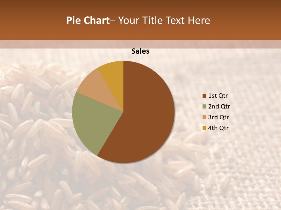 A Pile Of Brown Rice On Top Of A Table PowerPoint Template