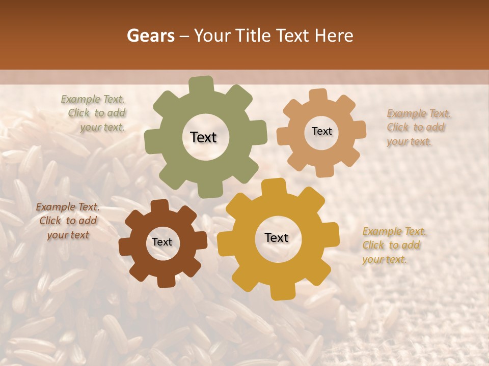 A Pile Of Brown Rice On Top Of A Table PowerPoint Template