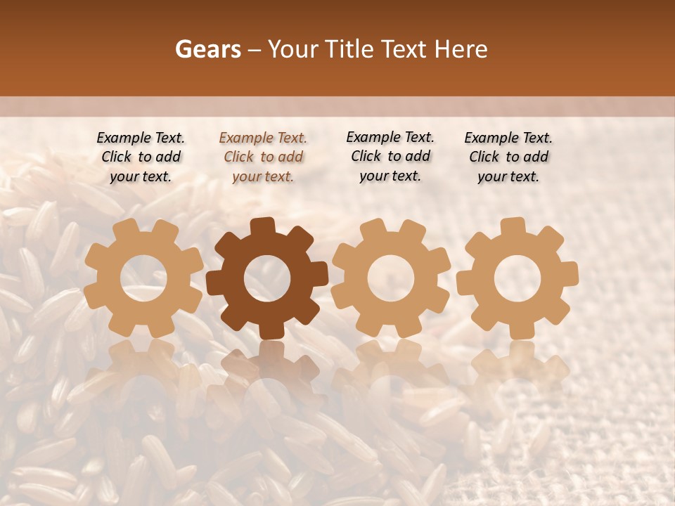 A Pile Of Brown Rice On Top Of A Table PowerPoint Template