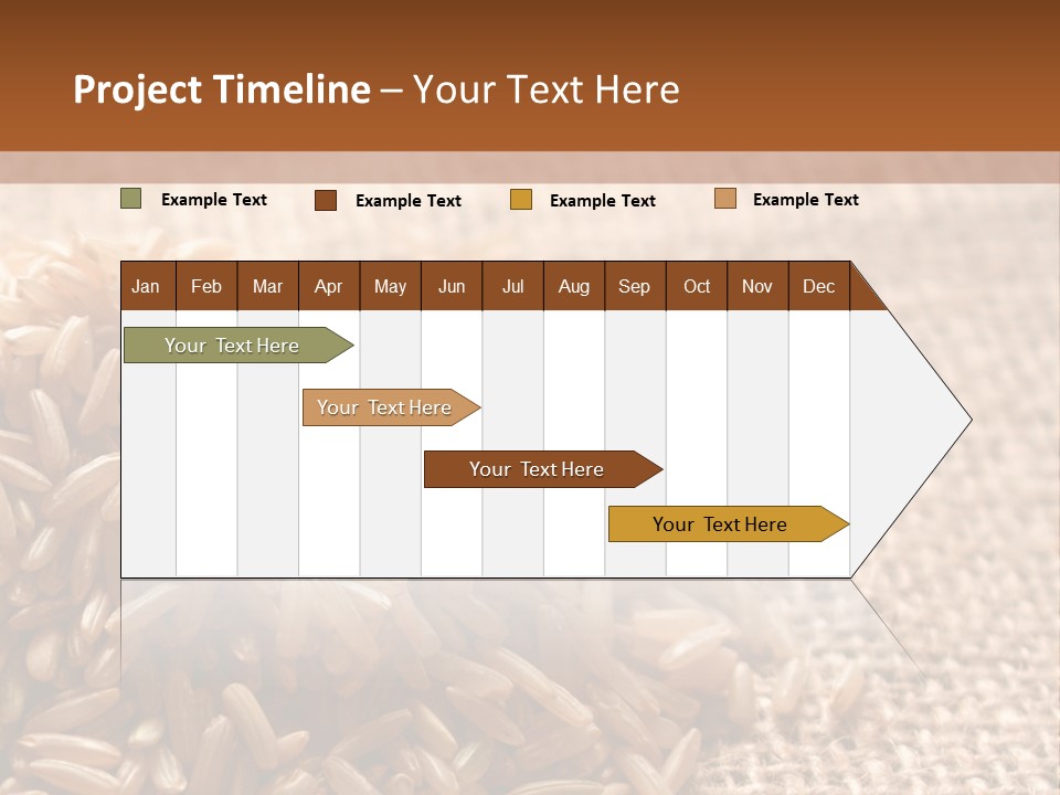 A Pile Of Brown Rice On Top Of A Table PowerPoint Template