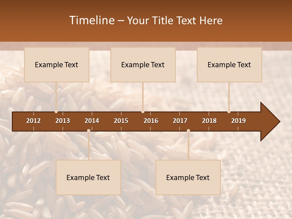 A Pile Of Brown Rice On Top Of A Table PowerPoint Template