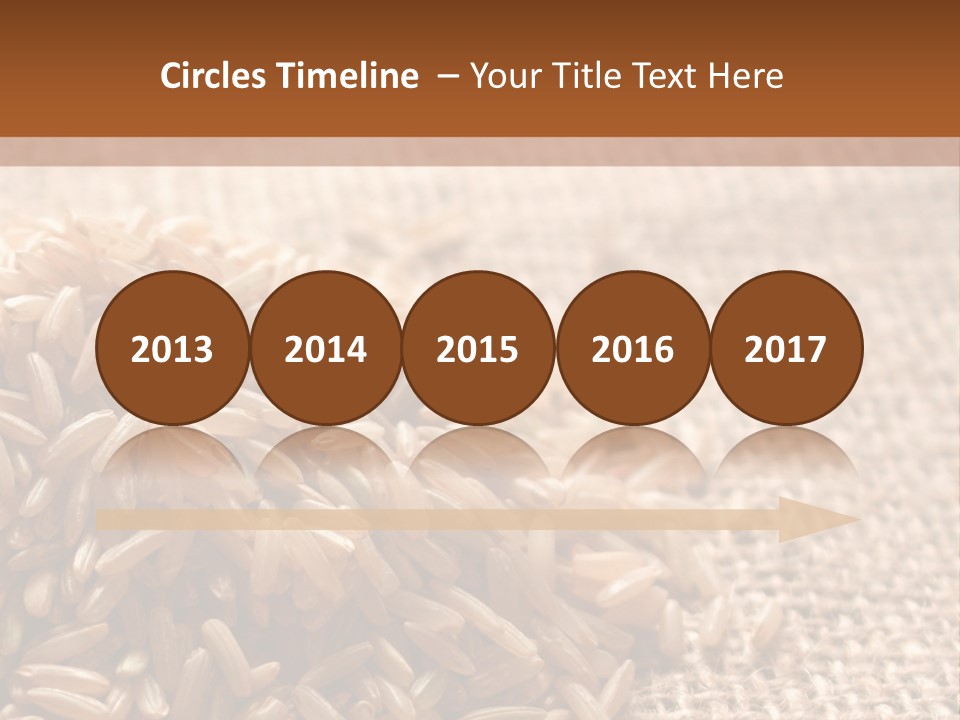 A Pile Of Brown Rice On Top Of A Table PowerPoint Template