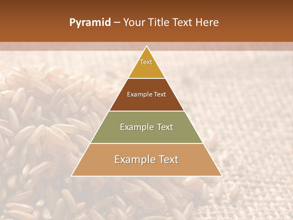 A Pile Of Brown Rice On Top Of A Table PowerPoint Template